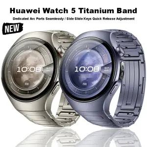 호환  화웨이 워치 5 46MM용 고급 티타늄 스트랩 틈새 없는 메탈 밴드 화웨이 워치 5 42mm 비즈니스 퀵 릴