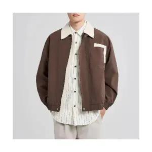 키체샵 남성 바람막이 점퍼 넥 재킷 가을 캐주얼 코트 HO3