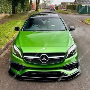 호환  메르세데스 A 클래스 W176 AMG 라인 A180 A200 A250 A35 A45 2013-2018 자동차 스포일러 블레이드 바