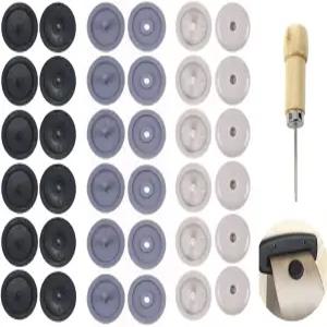 Y축 안전벨트 버튼 버클 클립 스톱 범용 핏 스토퍼 키트블랙 + 베이지 그레이 18세트