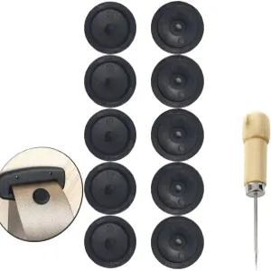 Y축 5x 안전벨트 버튼 버클 클립 스톱 범용 핏 스토퍼 키트 블랙5세트