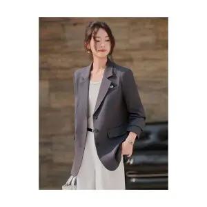 EAMT 여자 정장 자켓 그레이 코트 봄 가을 캐주얼 상의 EUNG3