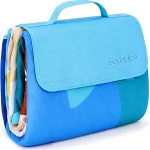 스커들 60인치 x 80인치 초대형 야외 피크닉 담요 ？ 해변 캠핑 잔디 공원을 위한 방수 접이식 여행 매트