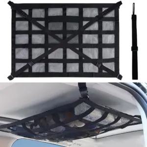 업그레이드 자동차 천장 카고 네트 포켓 BetterJonny 31.5X21인치 이중 레이어 메쉬 지붕 수납 정리함과