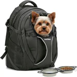 하이킹용 다이스턴 반려견 배낭 캐리어 최대 18파운드의 반려동물 여행 가방 노트북 수납공간이 있는