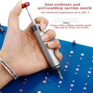 CJ-138 실리콘 노즐 알루미늄 합금 강력한 납땜 제거 펌프, 수동 진공 빨판 총