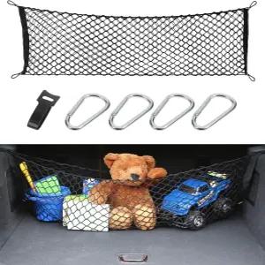 바이호 카고 네트 후크가 있는 조절 가능한 트렁크 수납 자동차 액세서리 외부 탄성 신축성 테일게이트
