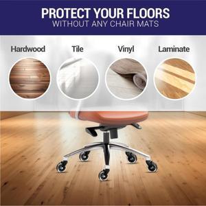 5PCS 사무실 의자 캐스터 바퀴 3 인치 회전 고무 교체 소프트 안전 롤러 가구 하드웨어