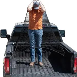 타코넷 고탄성 카고 네트 업그레이드 미국 회사 간단한 트럭 침대 메시 정리기 경량 헤비 듀티 카라비너