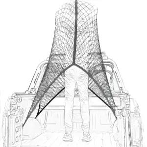 고탄성 카고 네트 간단한 트럭 침대 메시 정리기 일일 경량 적재에 적합 4피트 x 4인치 7피트
