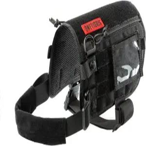 서비스 도그 하네스 보조 및 핸들과 호환되는 대형 탈착식 넥 스트랩(블랙 쇼트 버전)