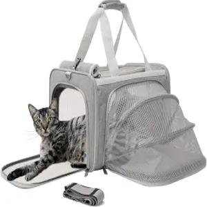 파타존 고양이 캐리어 부드러운 스타일리시한 작은 강아지 반려동물 가방 튼튼하고 통풍이 잘되는 항공사