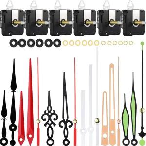 머더 6피스 고토크 장축 시계 이동 메커니즘 페이스터 후크 및 6쌍의 서로 다른 핸드 수리 부품 교체(28mm/