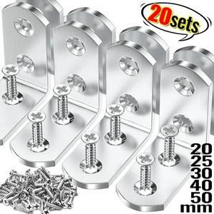 L모양의 코너 브래킷 스테인레스 스틸 패스너 목재 가구 침대 프레임 캐비닛 용 90도 직각 커넥터