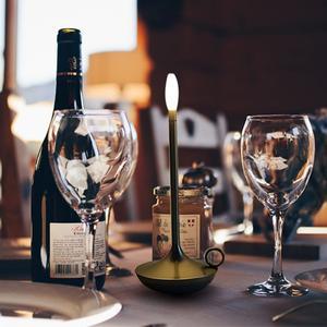 촛불 분위기 테이블 램프 USB 충전식 터치 LED 레스토랑 바 장식 침실 책상 야간 조명