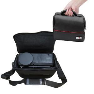 Feilimud 프로젝터 휴대용 보관 가방, 검정색, 대부분의 미니 적합, 견고하고 내구성이 뛰어남