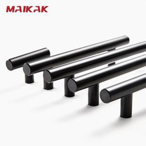 MAIKAK 브러시 블랙 스트레이트 찬장 핸들 손잡이 스테인레스 스틸 골드 주방 도어 캐비닛 당겨