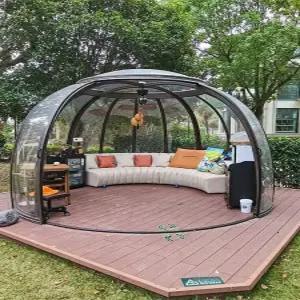 돔하우스 조립식 투명 나파가죽 계곡 썬룸 방갈로 야외