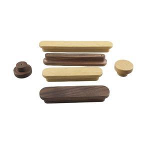 북유럽 목재 가구는 오크 호두 손잡이 나무 T 바 옷장 당겨 럭셔리 장식 Funiture 하드웨어를 처리합니다