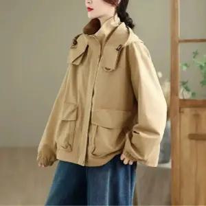 밴널스샵 가을 여친 트렌치코트 잠바 트렌드 코트 빅포켓 바람막이 후드 HO3