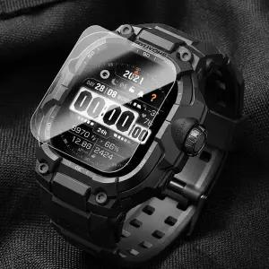 호환  워치 울트라 3 2 밴드 49mm 46mm 45mm 44mm 전술 팔찌 커버 메탈 케이스 스트랩 코레아 아이워치 11