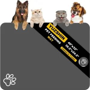 개 사료 매트 식수용 최대 흡수력 미끄럼 방지 고양이 볼 얼룩이 없는 빠른 건조 애완동물 물