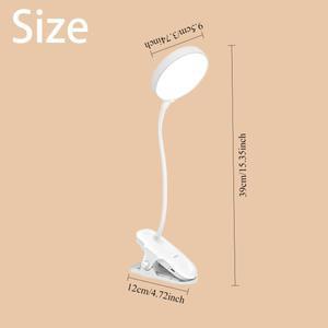 휴대용 LED 책 조명 눈 보호 야간 미니 360 ° 클립온 책상 독서 배터리 램프 여행용 침실