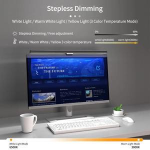 LED 모니터 라이트 바 무단계 조광 스크린 행잉 50cm 시력보호 데스크 램프 USB 전원 테이블 (업무용/노트