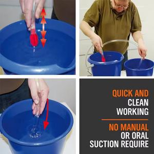 수동 진동 작동식 자흡식 사이펀 펌프, 야외 파티오 물주기 액세서리, 자동 정원 호스 배수 도구