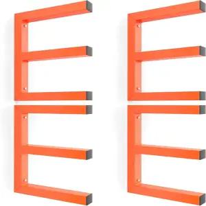 울트라월 목재 보관 랙 벽걸이 창고 작업장 차고용 금속 정리 레벨당 최대 220파운드4개들이 팩 주황색를