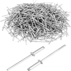 QWORK 알루미늄 블라인드 리벳 500개 1/8인치 x 1/2인치3.2x12mm 모음 실버
