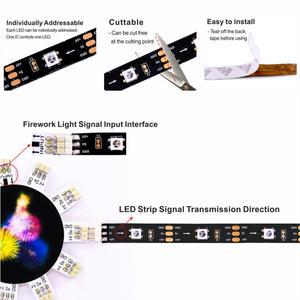 USB 불꽃 조명 키트 WS2812B 개별적으로 주소 지정이 가능한 LED 스트립 모듈 28키 리모컨 블루투스 앱 음
