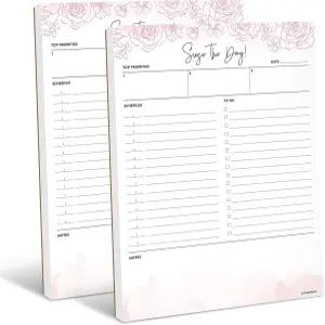 할 일 목록 + 일일 플래너 메모장 8.5x11 - 체크리스트가 있는 날짜 미정 작업