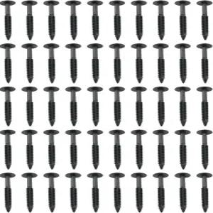 TAODAN 50PCS 나일론 리벳 프레스온 블라인드 2인치/5.08cm 비닐 셔터 패스너 창 패널 네일 잠금 핀 블랙