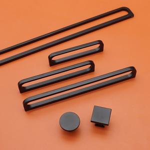 320mm 긴 합금 가구 핸들 블랙 주방 캐비닛 하드웨어 라운드 스퀘어 싱글 홀 도어 손잡이, 옷장 당김