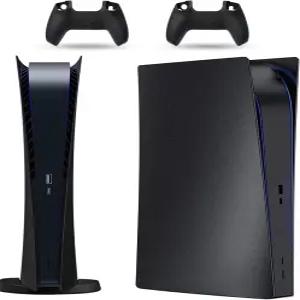 PS5(디지털 에디션)용 PEYANZ 페이스플레이트 커버 플레이트 ABS 쉘 인쇄 로고 매트 스킨 컨트롤러 실리콘