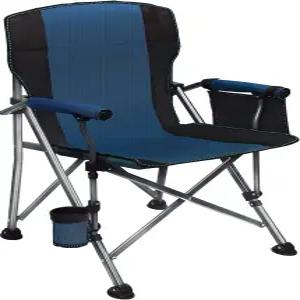 컵 홀더와 탈착식 보관 가방이 있는 대형 접이식 캠핑 의자 350파운드의 튼튼한 지지대 야외 캠프 피크닉