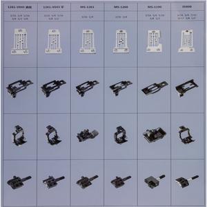 JUKI MS-1261-V045 게이지 세트 3 바늘 더블 Chainstitch 묻힌 클램프 크랭크 암 니들 플레이트 피드 개