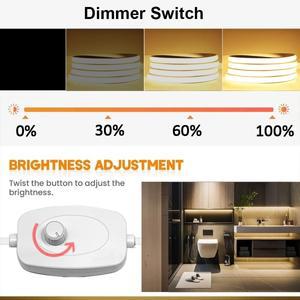 LED 스트립 220V 셀프 접착식 디머 스위치 포함 COB 조명 유연한 리본 방 주방 야외 정원용