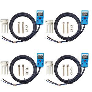 Haldzemo SN04-N2 NPN NC 유도 근접 센서 일반적으로 SN 브래킷이 있는 감지 접근 스위치(파란색, 4팩)