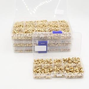 황동 인서트 너트 나사, 널링 열 금속 암 사출 3D 인쇄 플라스틱 M2 M2.5 M3 M4 M5 M6 스레드