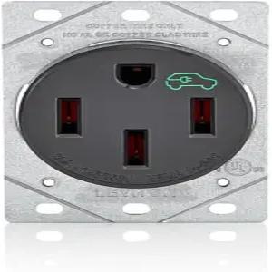 레비톤 50암페어 전기차 충전 리셉터클/아웃렛 헤비 듀티 1450R 블랙