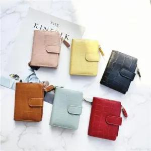 크로커다일 패턴 심플 베이직 가방에 쏙 고급 반지갑