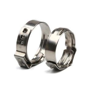 130pcs 304 스테인레스 스틸 호스 클램프 7-21mm 단일 귀 무단 신치 링 또는 1PC 클립 플라이어