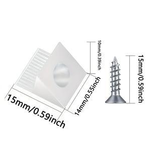 20/40/60/80pcs 하단 지원을위한 나사가있는 서랍 웨지 플라스틱 수리 캐비닛 책장 각도 코드 브래킷 패스