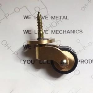 4개/몫 황동 나사 캐스터 헤비 듀티, 바닥 보호기 바퀴, 의자/테이블/가구용 고무