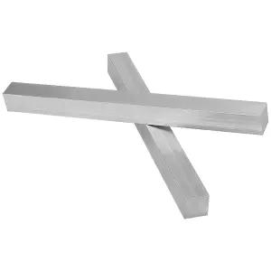 MUKCHAP 2 PCS 1 x 12 인치 사각 알루미늄 바 판 6061 솔리드 T6511 밀 재고