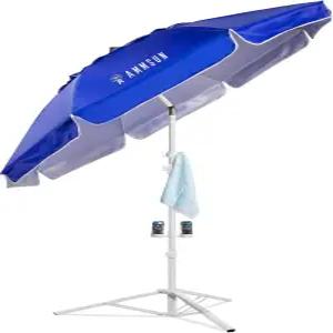 AMMSUN 그늘 우산 스탠드가 있는 프리미엄 휴대용 스포츠 경기용 6.5피트 경량 프리 스탠딩 캐노피 조절