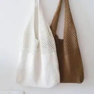 15컬러 니트백 에코백 메쉬가방 그물 라탄 니트쇼퍼백 간편 애코백 가방