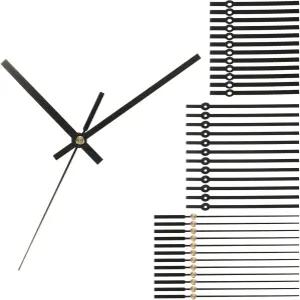 PATIKIL 교체용 시계 바늘 키트 12세트 메커니즘 무브먼트 알루미늄 벽 부품 교체 DIY 블랙 A06